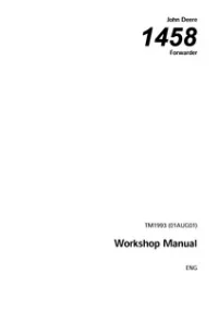 John Deere 1458 Forwarder Service Manual -TM1993 preview