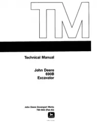 John Deere 690B Excavator Service Repair Manual preview