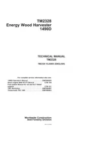 John Deere 1490D Harvester Service Manual -TM2328 preview