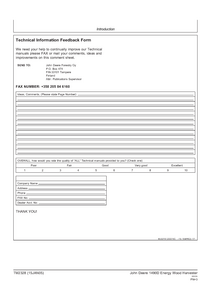 John Deere 1490D Harvester service manual