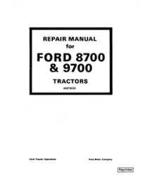 Ford 9700 Tractor Service Manual preview