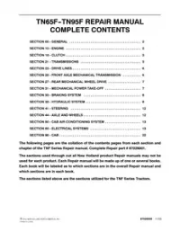 New Holland TN65F TN70F TN75F TN80F TN90F TN95F Tractor Service Manual preview