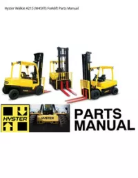Hyster Walkie A215 (W45XT) Forklift Parts Manual preview
