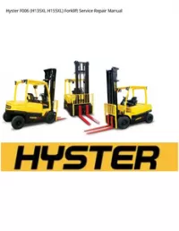 Hyster F006 (H135XL H155XL) Forklift Service Repair Manual preview