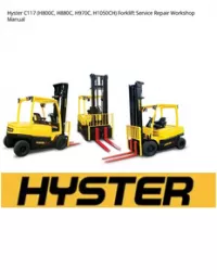 Hyster C117 (H800C  H880C  H970C  H1050CH) Forklift Service Repair Workshop Manual preview