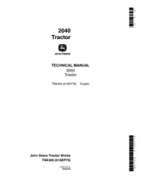 John Deere 2040 Tractor Service Manual -TM4300 preview