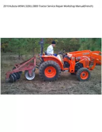 2010 Kubota WSM L3200 L3800 Tractor Service Repair Workshop - ManualFrench preview
