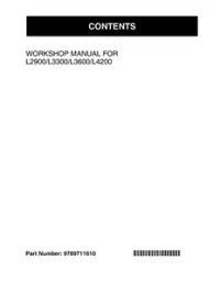 1994 Kubota WSM L2900/L3300/L3600/L4200 Tractor Service Repair Workshop Manual preview