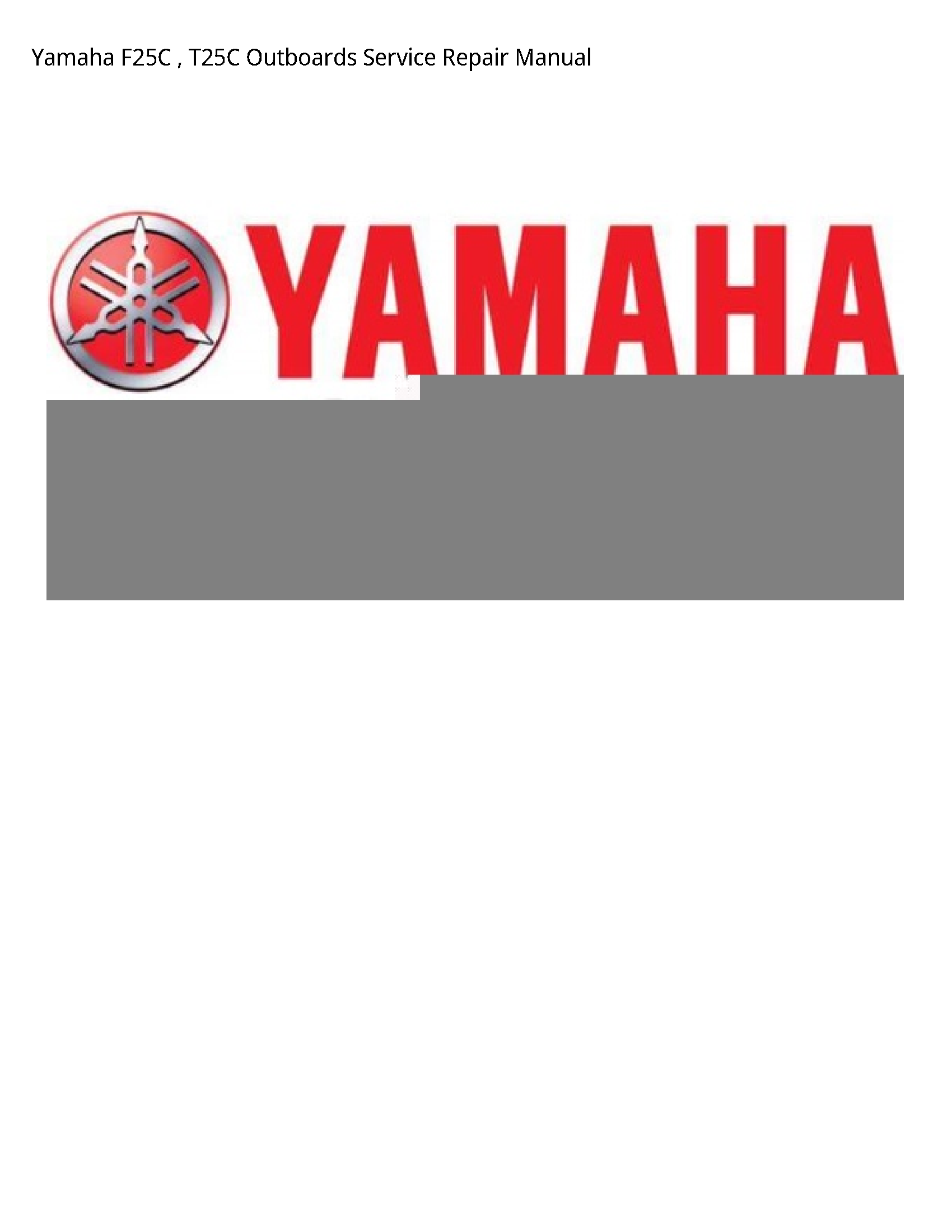 Yamaha F25C Outboards manual