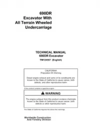 John Deere 690DR Excavator Service Manual -TM124557 preview