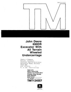 John Deere 690DR Excavator service manual