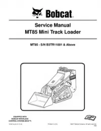 Bobcat MT85 Mini Track Loader Service Repair Manual (S/N B3TR11001 & - Above preview