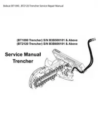 Bobcat BT1090   BT2120 Trencher Service Repair Manual preview