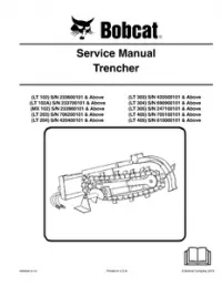 Bobcat LT102 LT102A MX102 LT203 LT204 LT303 LT304 LT305 LT405 Trencher Service Repair Manual preview