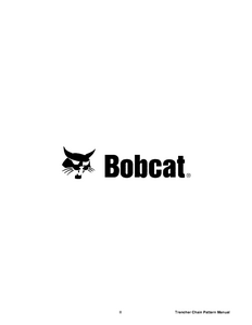 Bobcat LT113 Trencher Chain Pattern manual