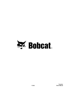 Bobcat LT414 Trencher Chain Pattern manual