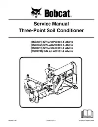 Bobcat 3SC60H 3SC60M 3SC72H 3SC72M Three-Point Soil Conditioner Service Repair Manual preview