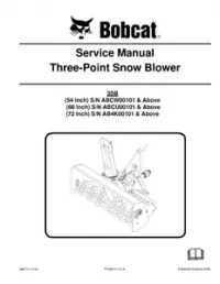 Bobcat 3SB Three-Point Snow Blower Service Repair Manual preview