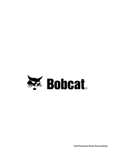 Bobcat 3SB Three-Point Snow Blower service manual