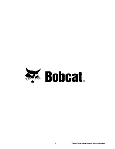 Bobcat 3SB Three-Point Snow Blower manual