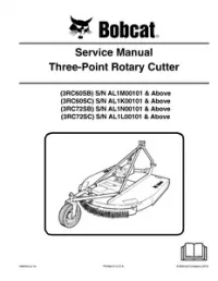Bobcat 3RC60SB 3RC60SC 3RC72SB 3RC72SC Three-Point Rotary Cutter Service Repair Manual preview