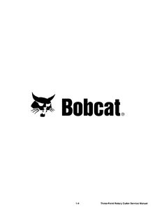 Bobcat 3RC72SC Three-Point Rotary Cutter service manual