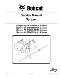 Bobcat Sprayer 40 50 60 75 80 Service Repair Manual preview