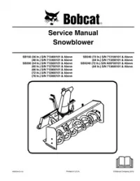 Bobcat SB150 SB200 SB240 SBX240 Snowblower Service Repair Manual preview