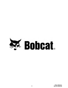 Bobcat 2418 Snow Blower manual