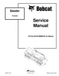 Bobcat 72 Inch Seeder Service Repair Manual preview