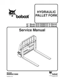Bobcat Hydraulic Pallet Fork Service Repair Manual preview