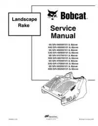 Bobcat Landscape Rake Service Repair Manual preview