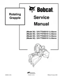 Bobcat Rotating Grapple Service Repair Manual preview
