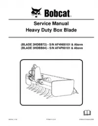 Bobcat Heavy Duty Box Blade Service Repair Manual preview