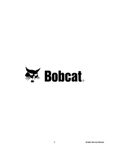 Bobcat 108 Grader manual