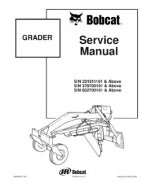 Bobcat Grader Service Repair Workshop Manual #1 preview