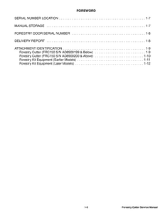 Bobcat FRC150 Forestry Cutter FRST CTTR manual pdf