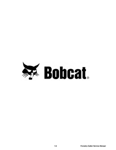 Bobcat FRC150 Forestry Cutter FRST CTTR manual