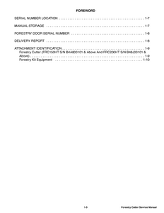 Bobcat FRC200HT Forestry Cutter manual pdf