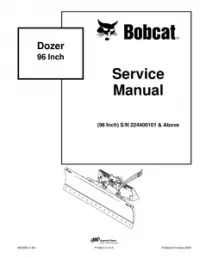 Bobcat Dozer (96 Inch) Service Repair Manual (S/N 224400101 & - Above preview