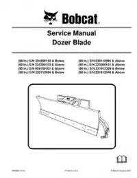 Bobcat Dozer Blade Service Repair Manual preview