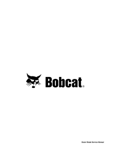Bobcat Dozer Blade service manual