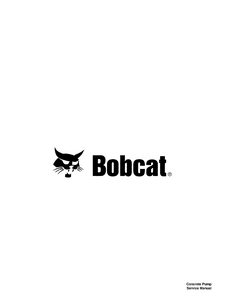 Bobcat Concrete Pump service manual