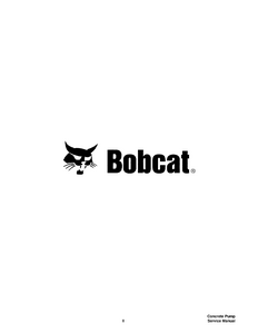Bobcat Concrete Pump manual