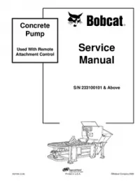 Bobcat Concrete Pump Service Repair Manual #1 preview
