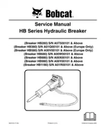 Bobcat HB Series (280  1180) Hydraulic Breaker Service Repair Manual preview