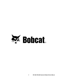 Bobcat HB2380 Hydraulic Breaker service manual