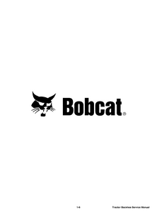 Bobcat 8TB Tractor Backhoe manual