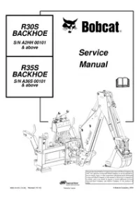 Bobcat R30S   R35S Backhoe Service Repair Manual preview