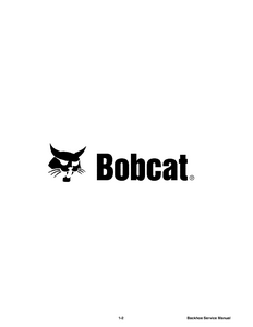 Bobcat 9BH Backhoe manual pdf